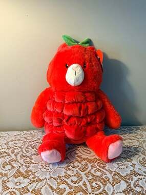 Giggle Scape Strawberry Bear Plush 16" Red Fruit Stuffed Animal New